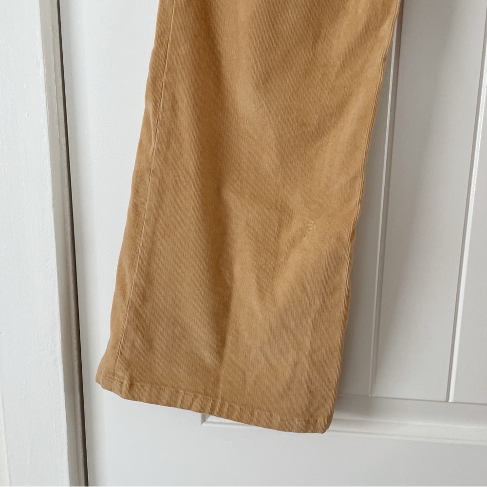 Banana Republic Factory Low Rise Tan Corduroy Pants Y2K Wide Leg Casual 2002 33" - Picture 3 of 8